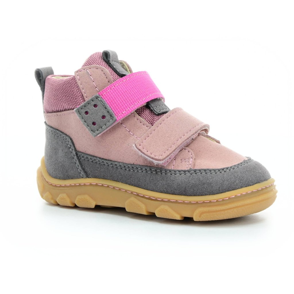 Ricosta Joki Sucre/Graphit grau-rosa Barfuß-Stiefeletten