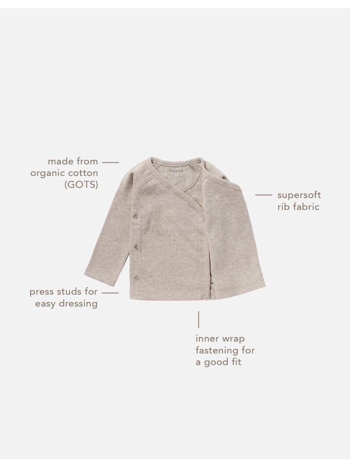 Noppies Langarmshirt Nanyuki in Taupe Melange günstig kaufen