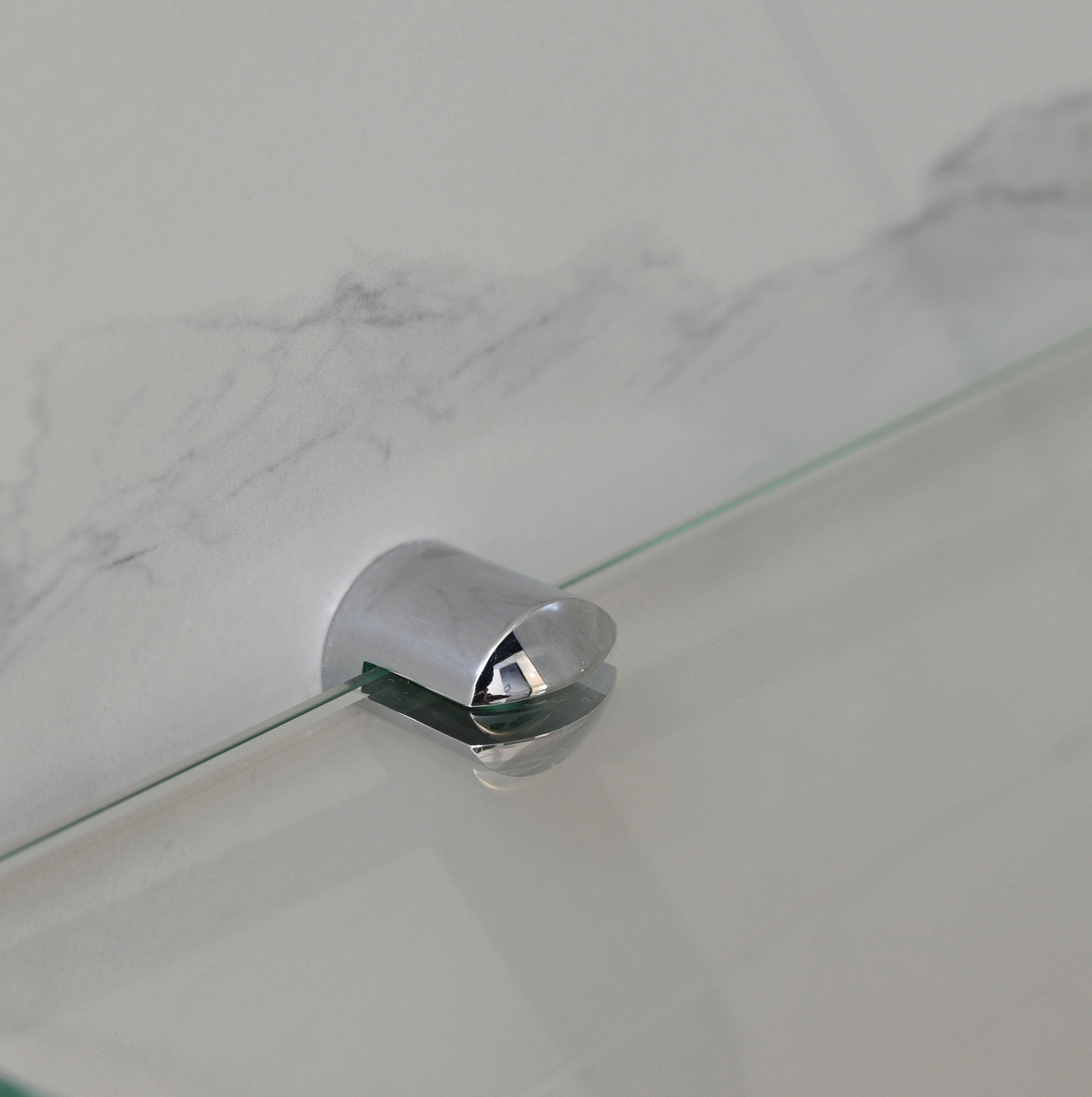 welltime Eckregal Duschglasregal, 2-tlg., Glasstärke 8mm, Einscheibensicherheitsglas, Klarglasoptik