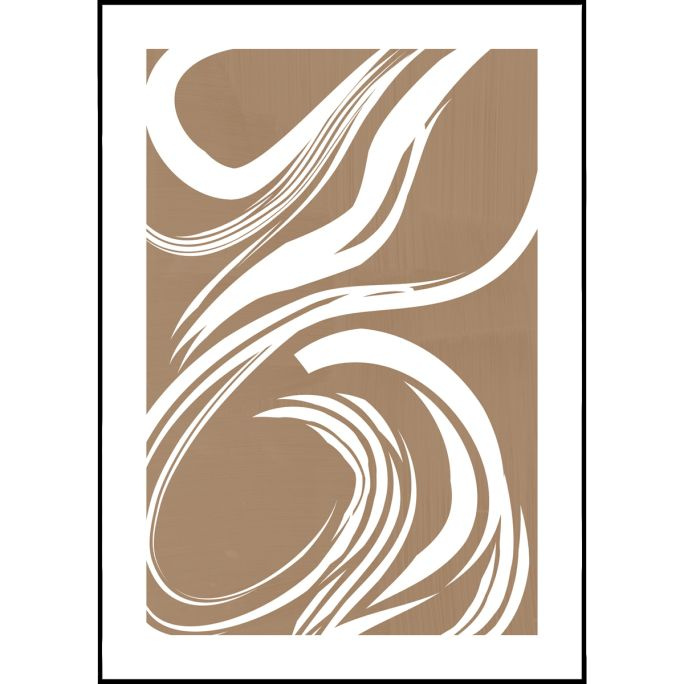 Trendhopper Posterboard Lino Cut Black Frame 50 x 70 cm