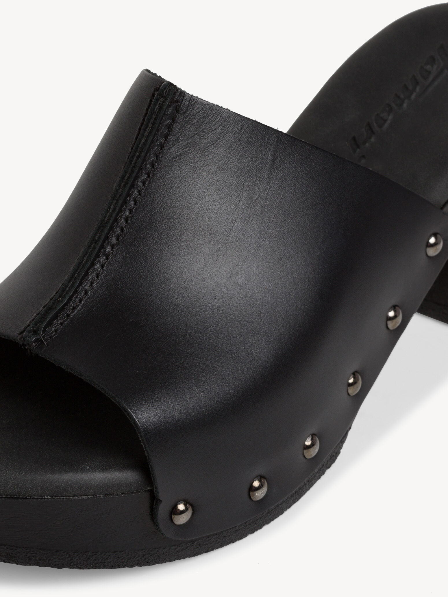 Mule en cuir - noir