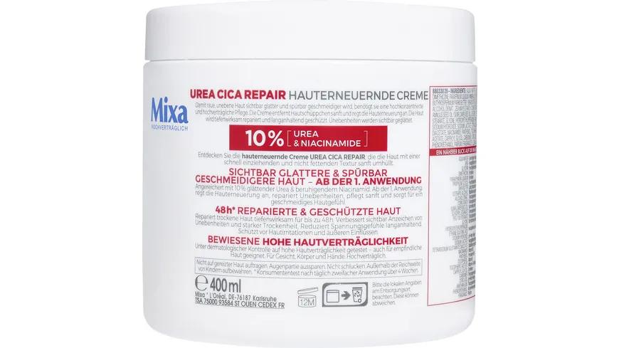 Mixa Urea Cica Repair hauterneuernde Creme 400 ml