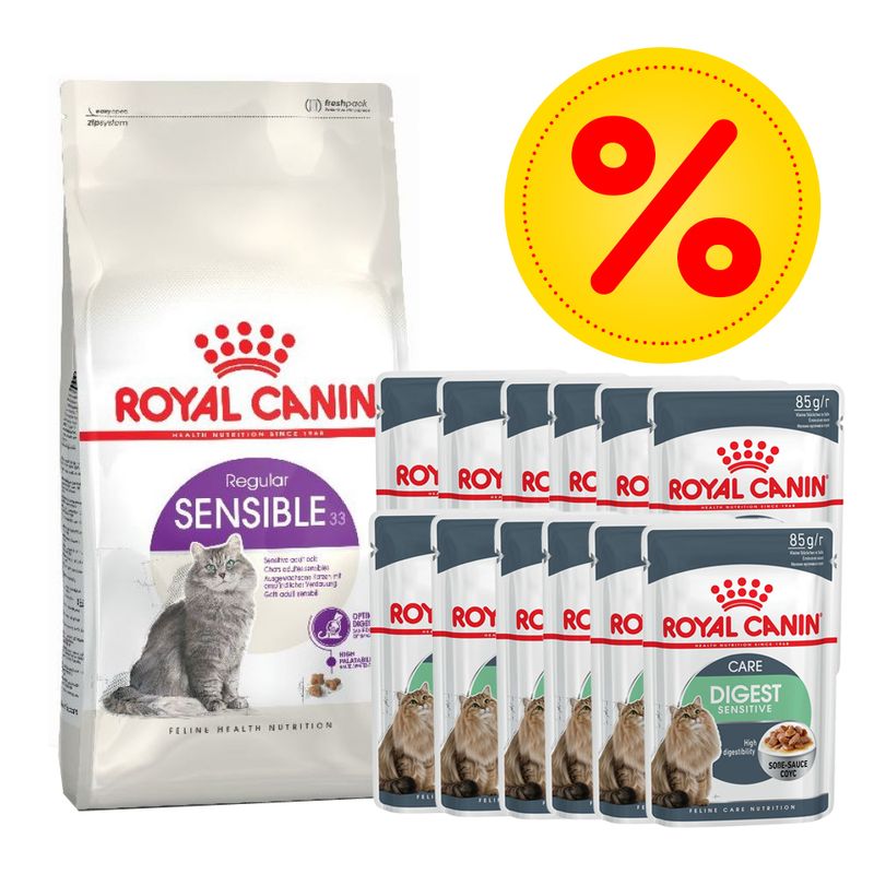 Mix-Paket Royal Canin 2/1,5 kg + 12 x 85 g Pouch in Soße | bitiba