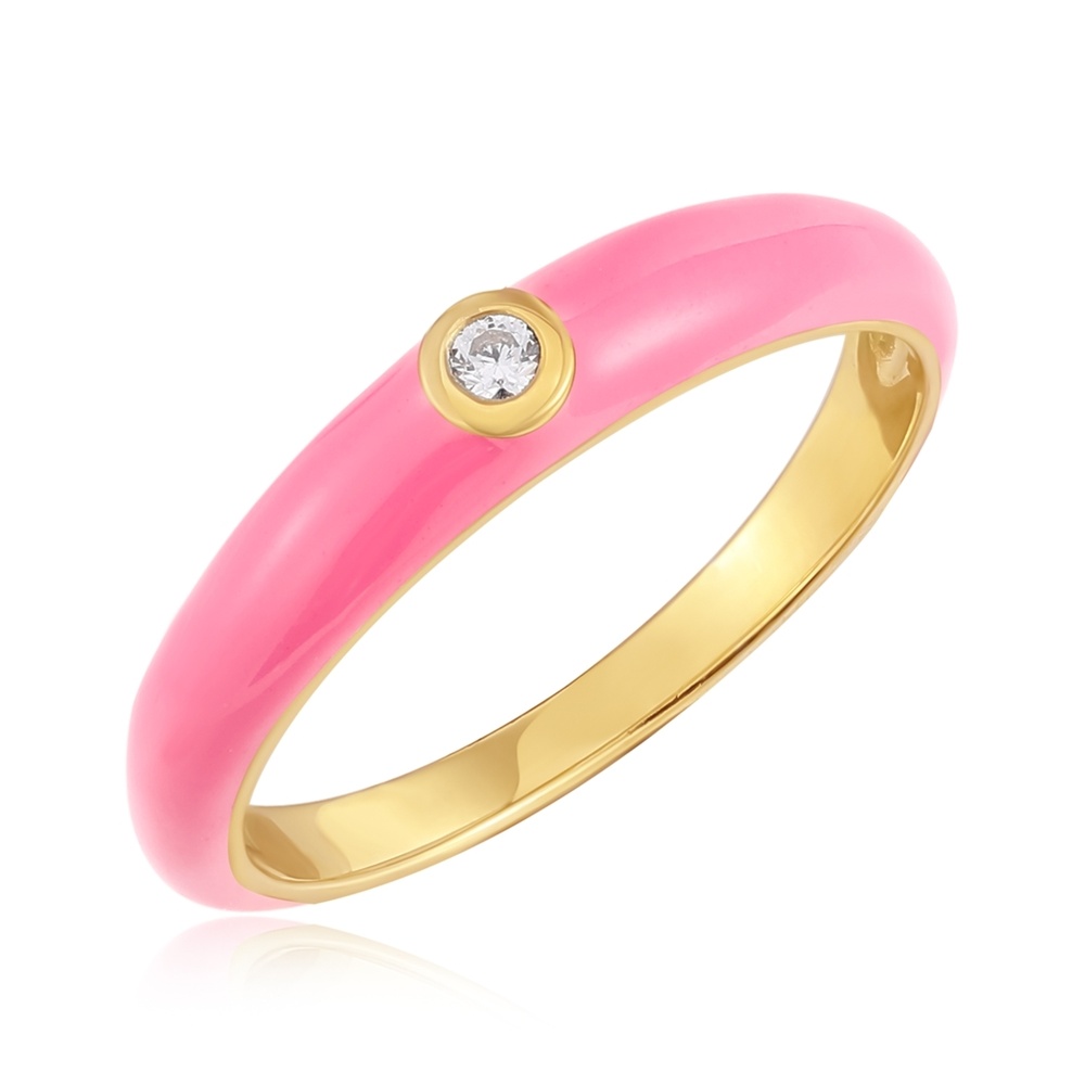 Glanzstücke München Bague Argent sterling Oxyde de zirconium (CZ) en Or jaune Bague