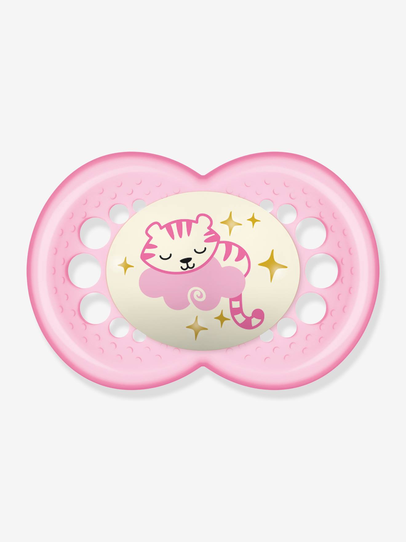 Lot de 3 sucettes en silicone MAM 18M+ : 2 Original + 1 Nuit lot bleu motifs oursons ou bat