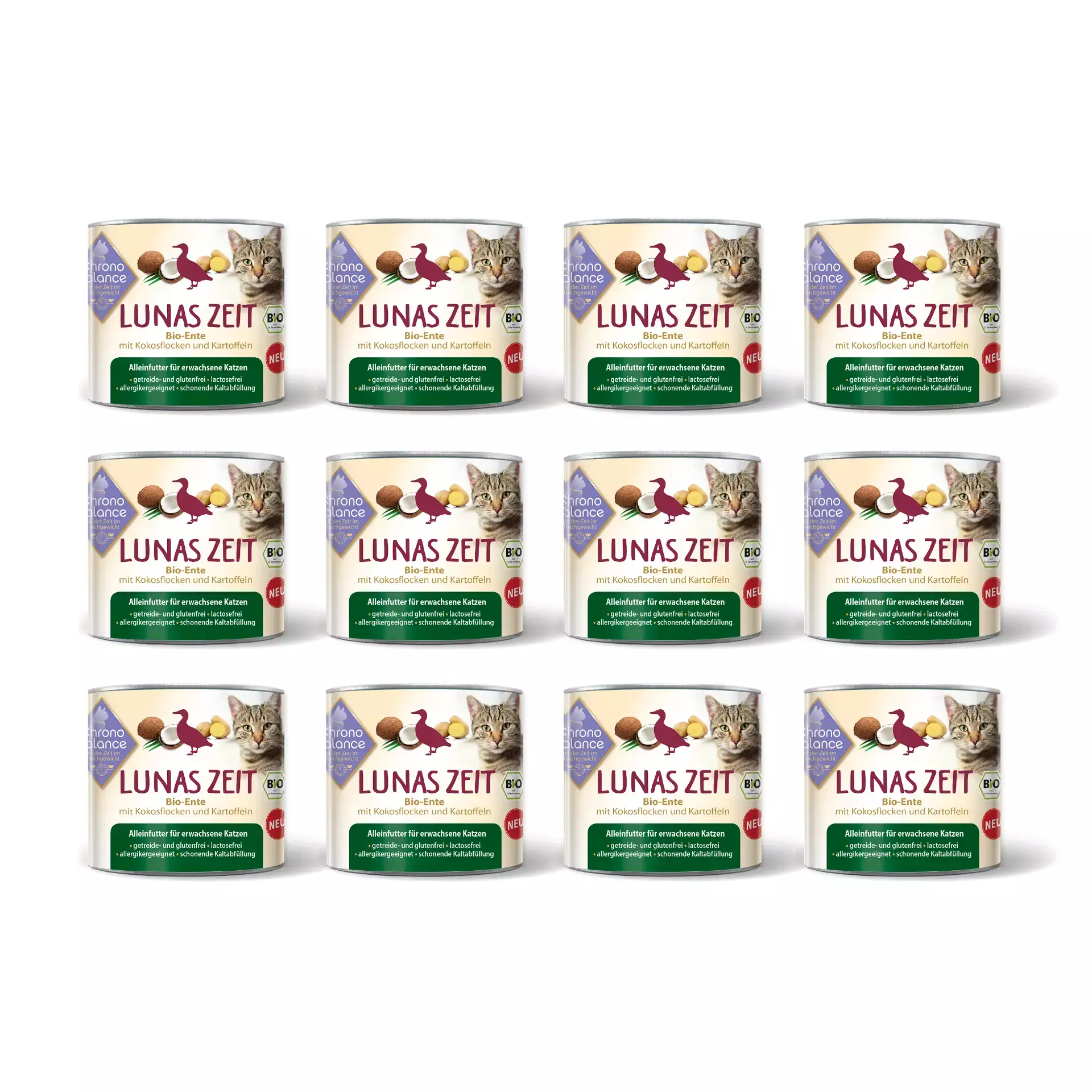 ChronoBalance Nassfutter ChronoBalance Alleinfutter Ente mit Kokosflocken und Kartoffeln 2,4 kg