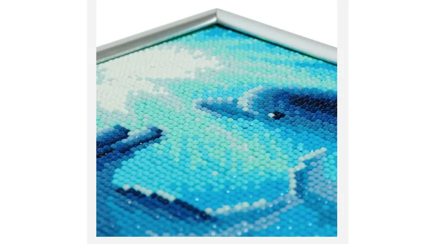 Craft Buddy - Crystal Art Diamond Painting Picture Frame-Kit Delfine 21 cm x 25 cm