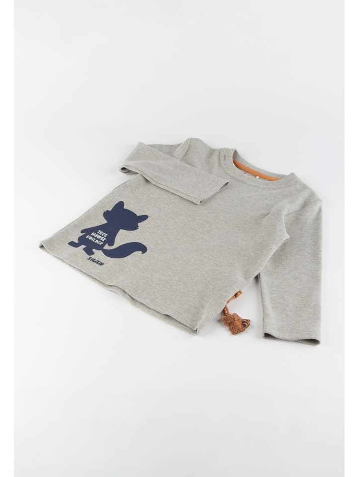Sigikid Langarmshirt forest adventure in hellgrau günstig kaufen