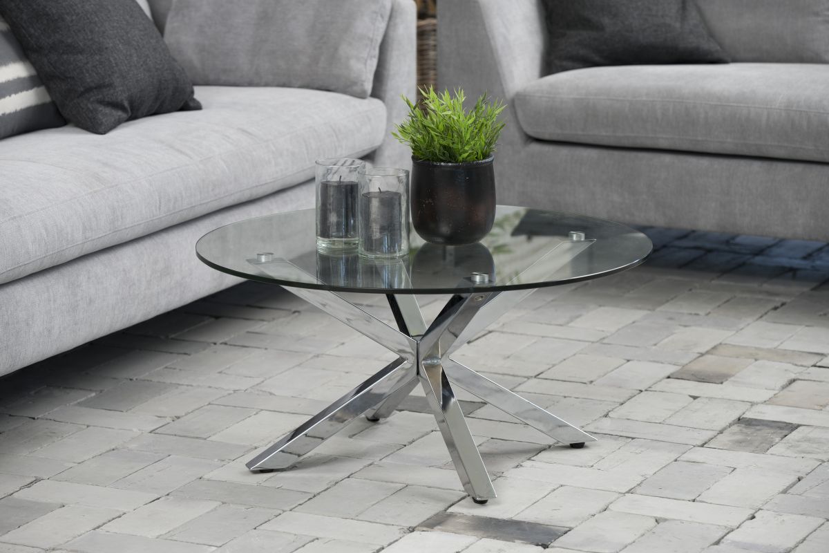 Couchtisch Heaven Chrom Glas