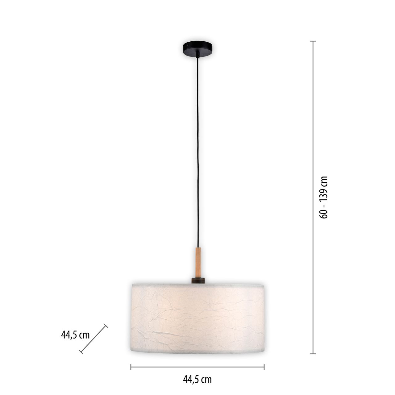 JUST LIGHT Pendelleuchte GREEN SOFIE, 1x E27/10,00 Watt, Ø44,5 cm, Weiss