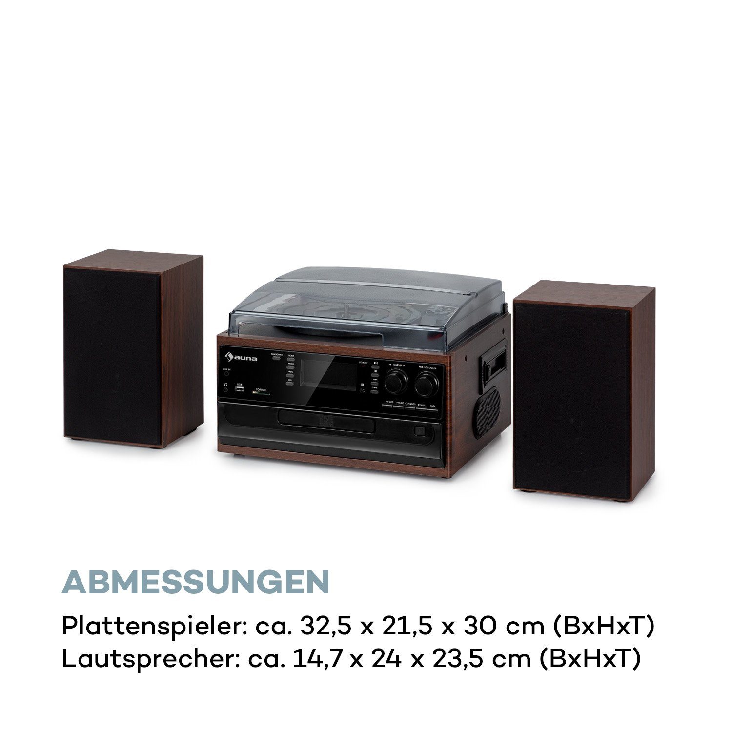 Auna Connect System Stereoanlage (FM und DAB+ Radiotuner)