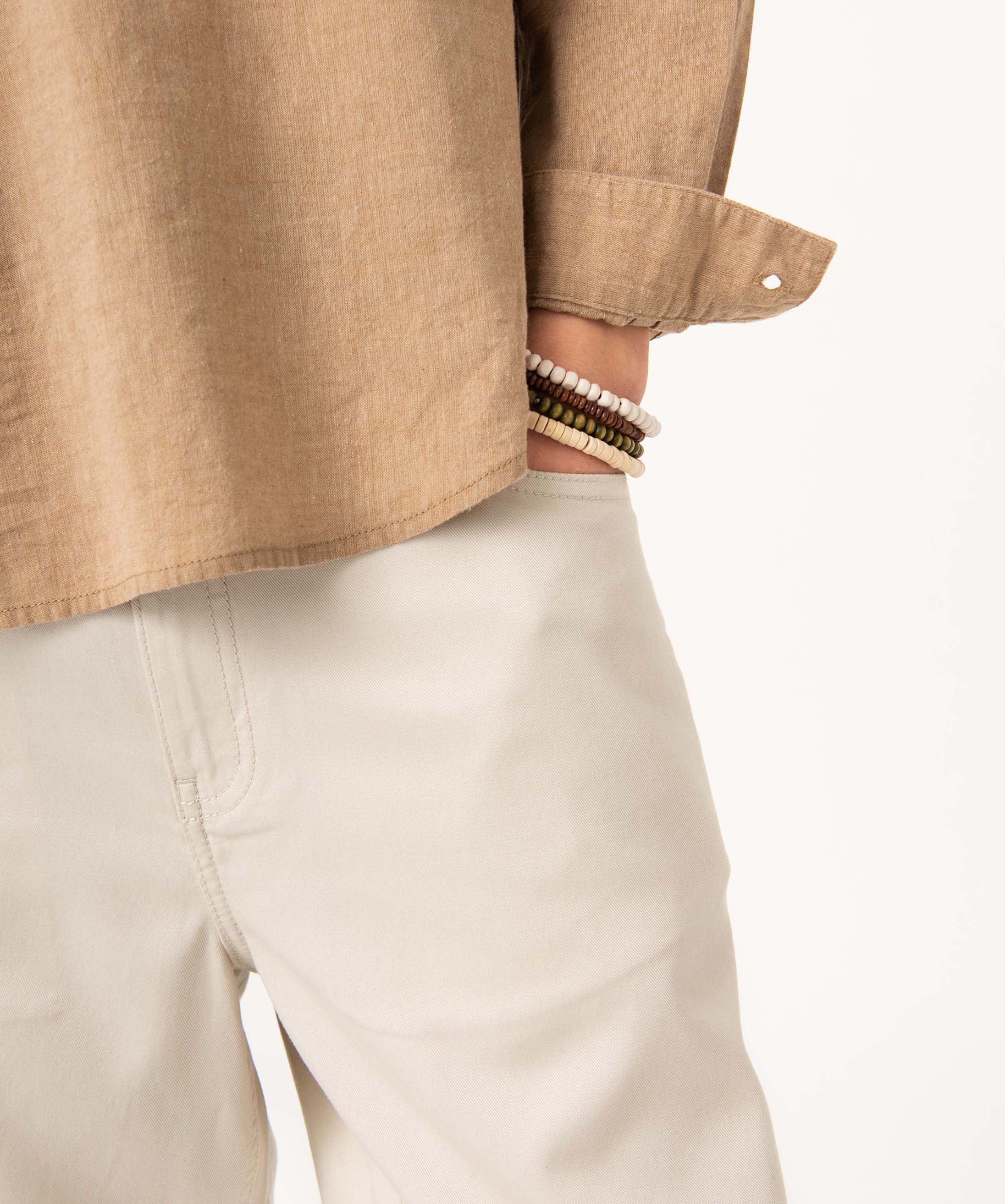 Bermuda homme en maille fine et fluide ecru | GEMO