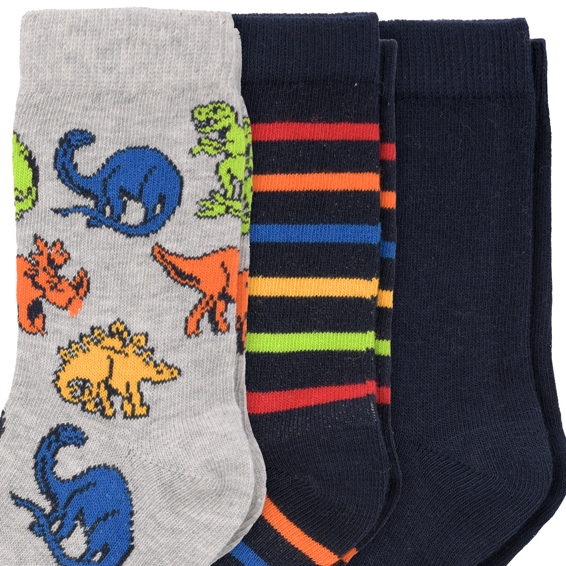 3 Paar Jungen Socken in bunten Dessins