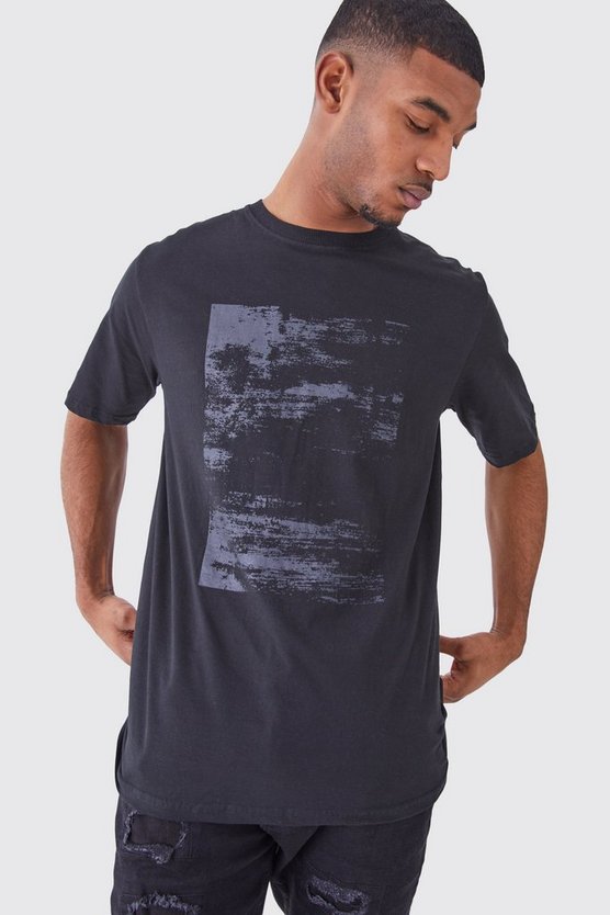 Tall Oversize T-Shirt mit abstraktem Print