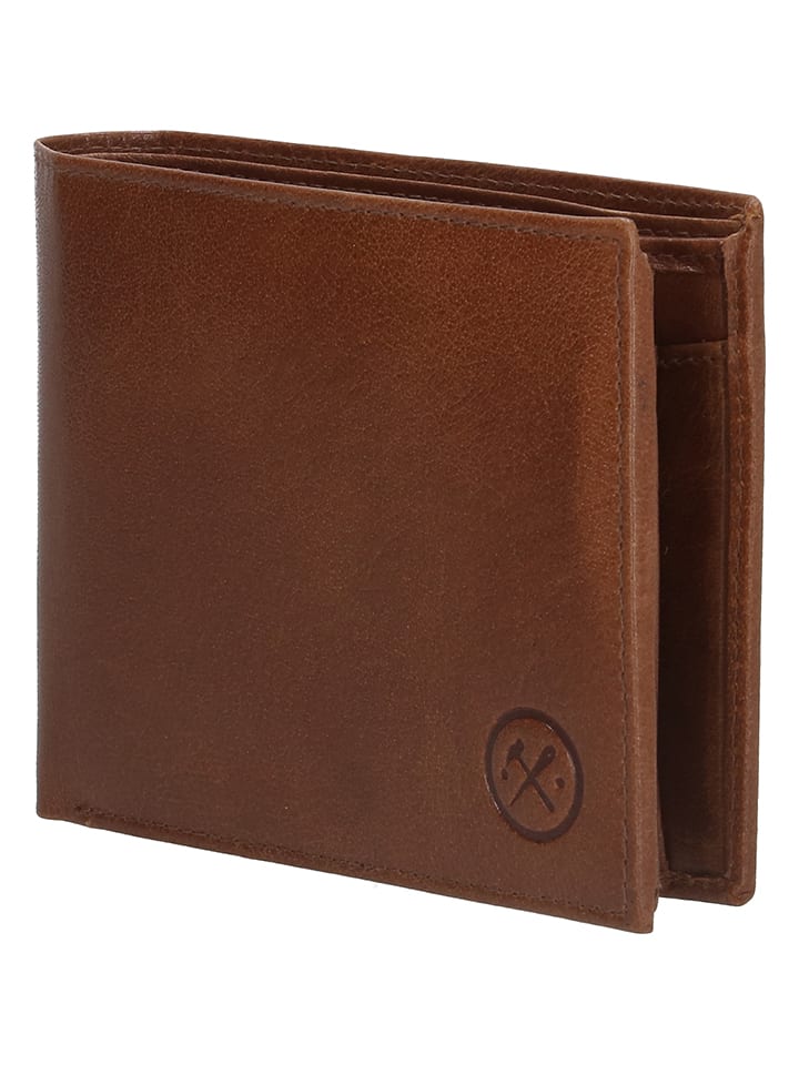 HIDE & STITCHES Leder-Geldbörse in Hellbraun - (B)13 x (H)10 x (T)3 cm günstig kaufen onesize