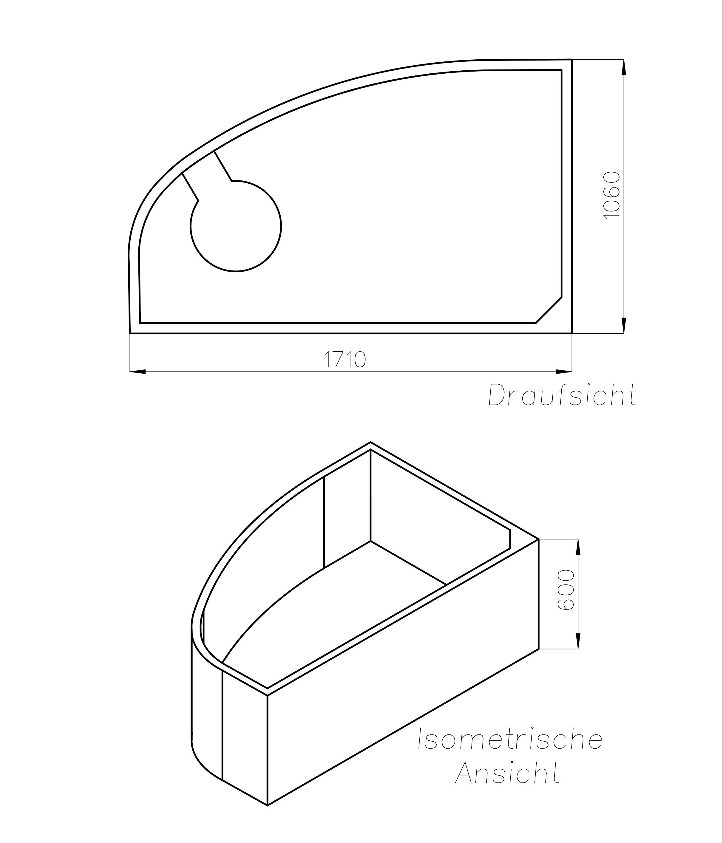OTTOFOND Badewanne Loredana, mit Wannenträger