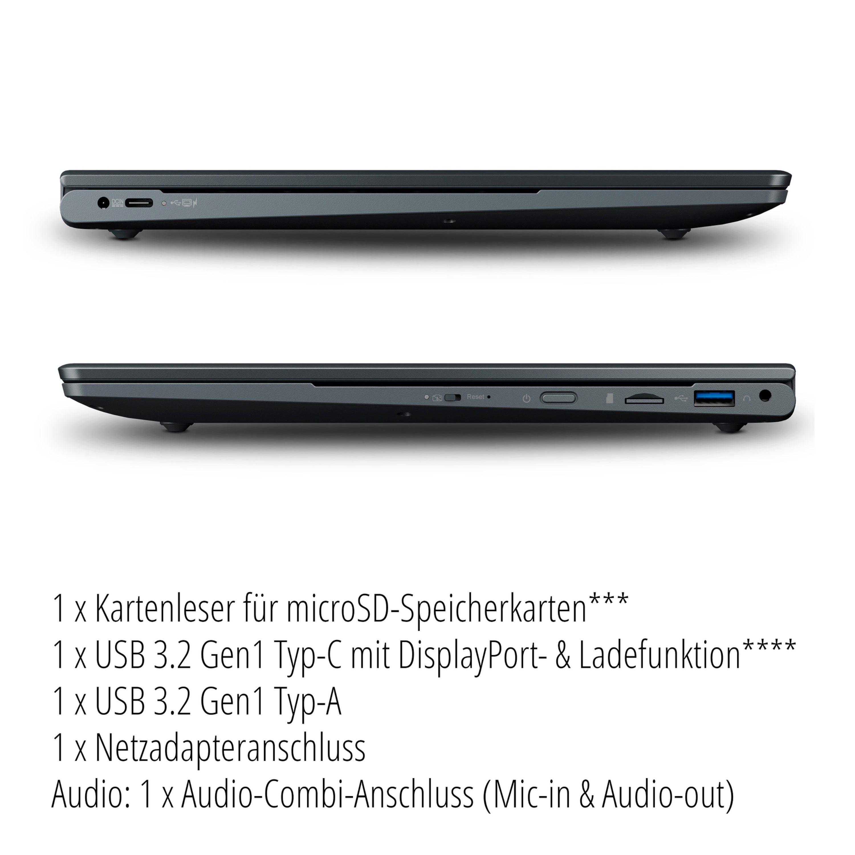 Medion® E14413 Convertible Notebook (35.5 cm/14 Zoll, Intel Core i3 1115G4, Intel® UHD, 128 GB SSD, Full-HD Display, 16GB, Windows 11, MD64141)