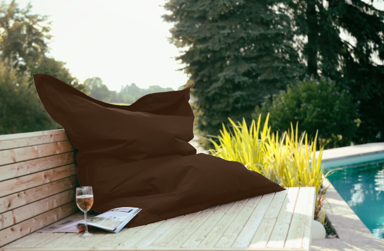Kinzler Outdoorfähiger Riesensitzsack ca. 140 x 180 cm, Farbe dunkelbraun