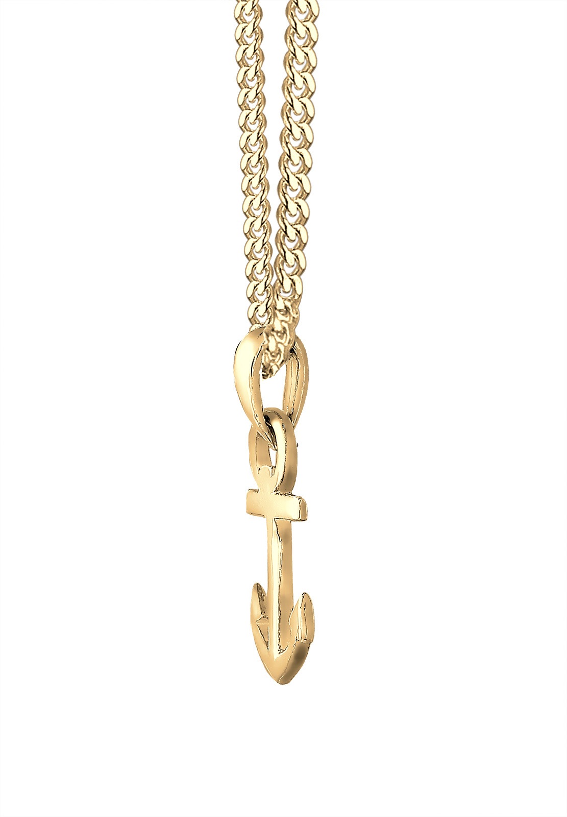 Elli PREMIUM Halskette Anker Heimatsymbol 585 Gelbgold