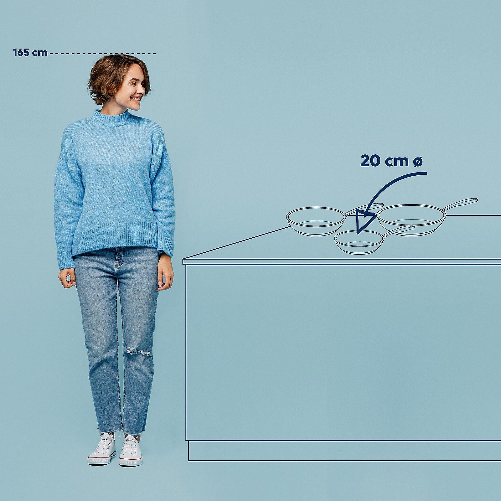 kela Bratpfanne Stella Nova, Aluminium, Allherdboden, Öl-Control-System, Energiesparboden, antihaftbeschichtet