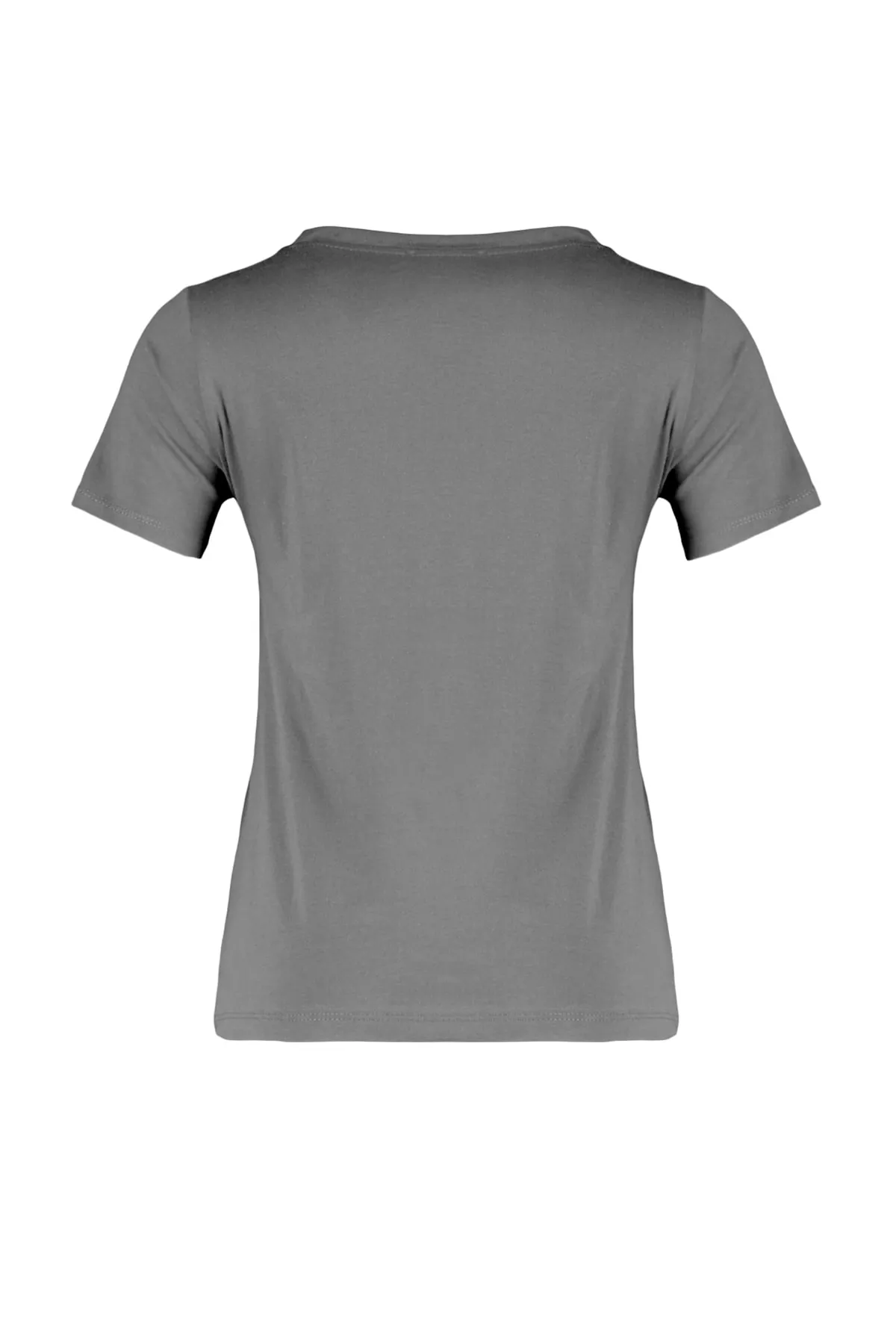 Trendyol Collection  Anthrazitfarbenes Basic-Strick-T-Shirt mit V-Ausschnitt aus 100 % Baumwolle TWOSS23TS00001