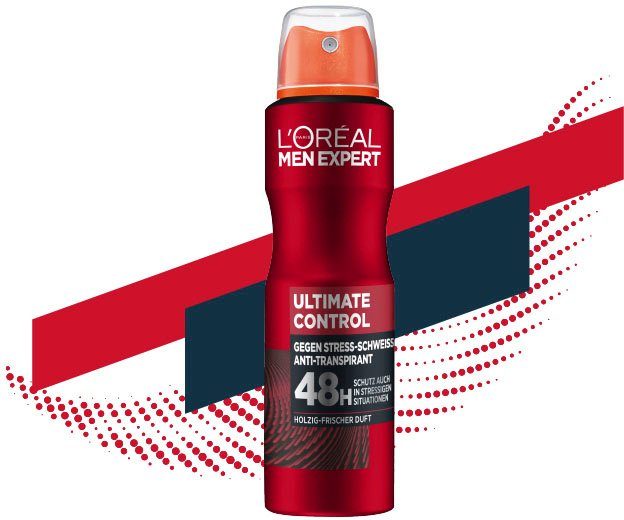 L'ORÉAL PARIS MEN EXPERT Deo-Spray Deo Spray Ultimate Control 48h, Packung, 6-tlg.