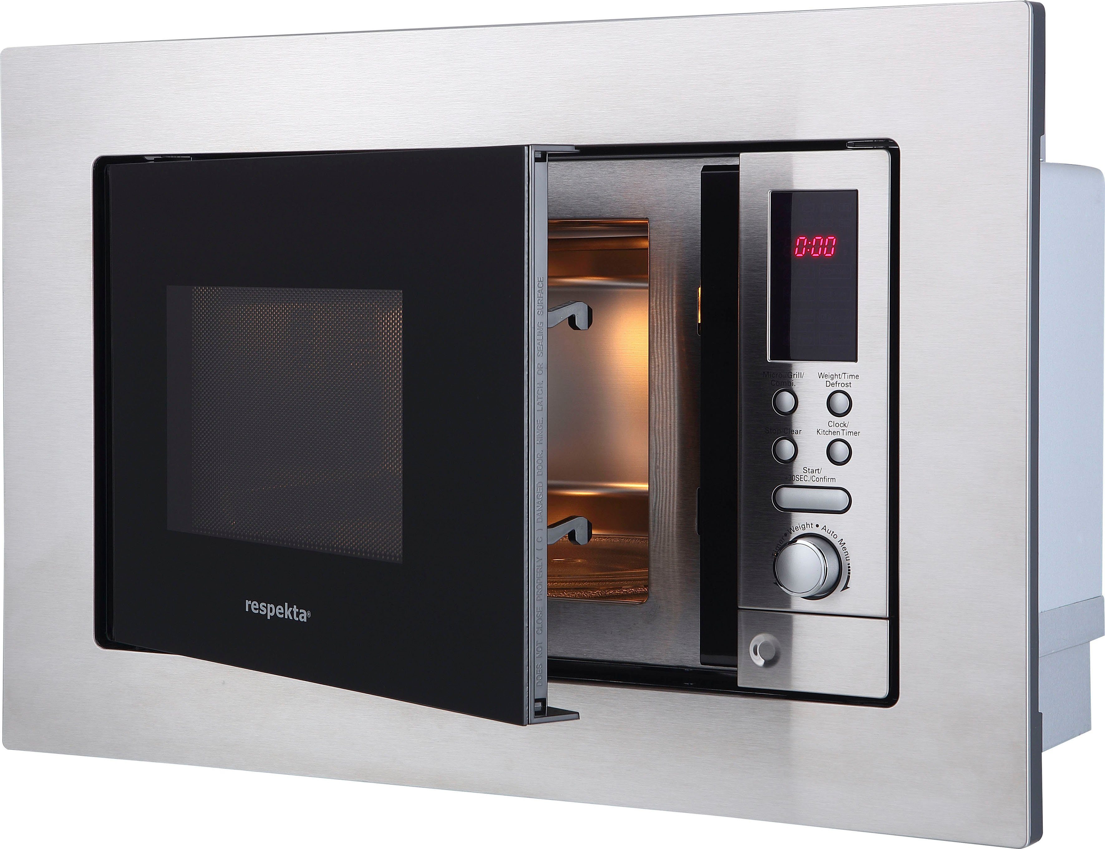 RESPEKTA Einbau-Mikrowelle MW 800, Grill, Mikrowelle, 20 l