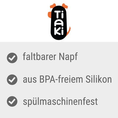 TIAKI Silikon Reisenapf, schwarz