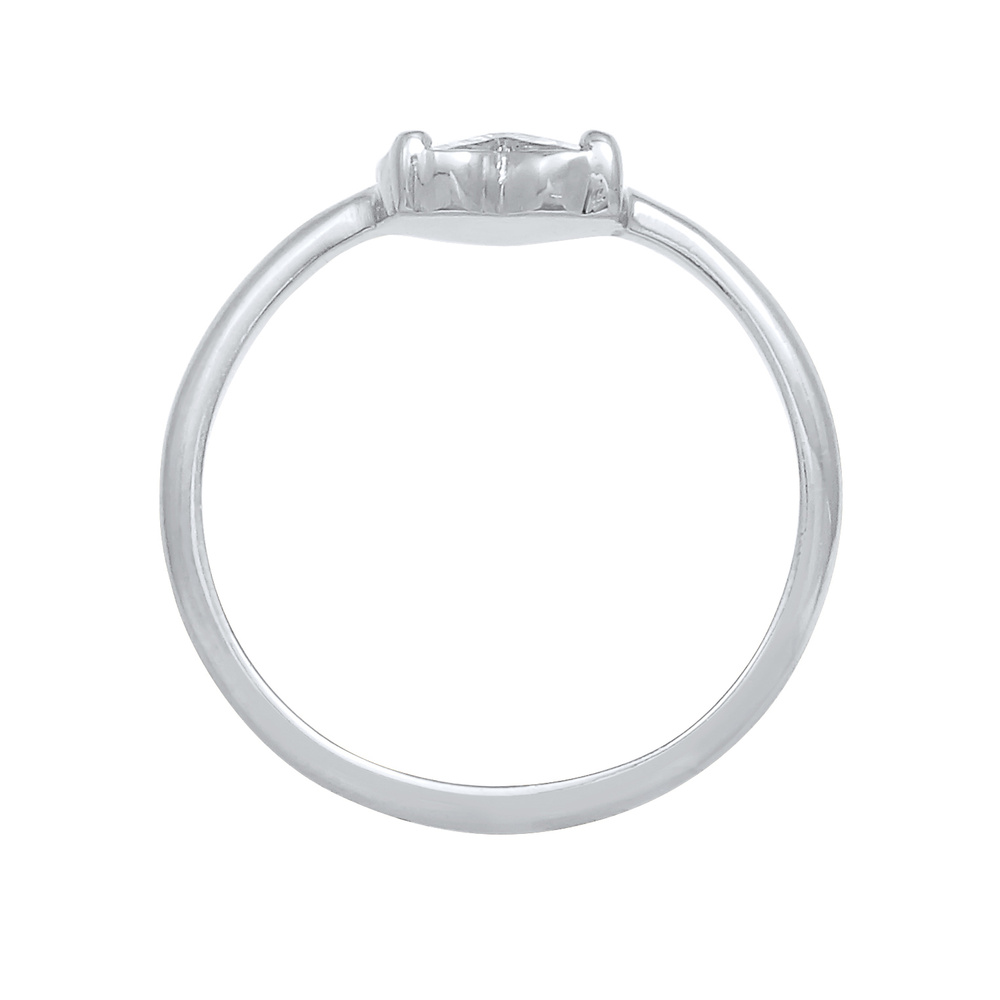 Elli Elli Bague Coeur de dame avec cristal en 925/1000 argent massif Bague