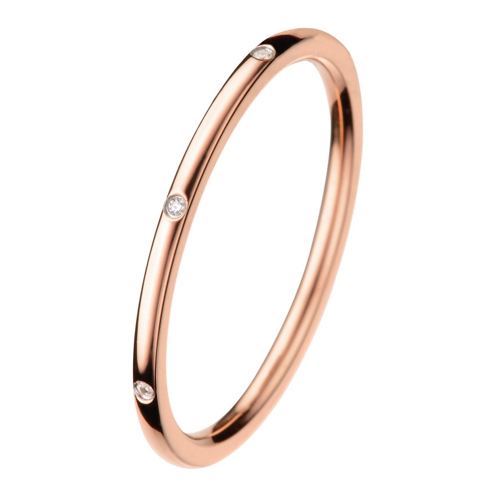 Bering Bague pour femme Acier inoxydable or rose Bague
