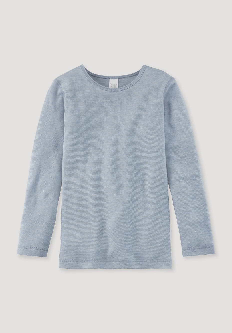 Langarmshirt aus Bio-Baumwolle mit Bio-Schurwolle und Seide