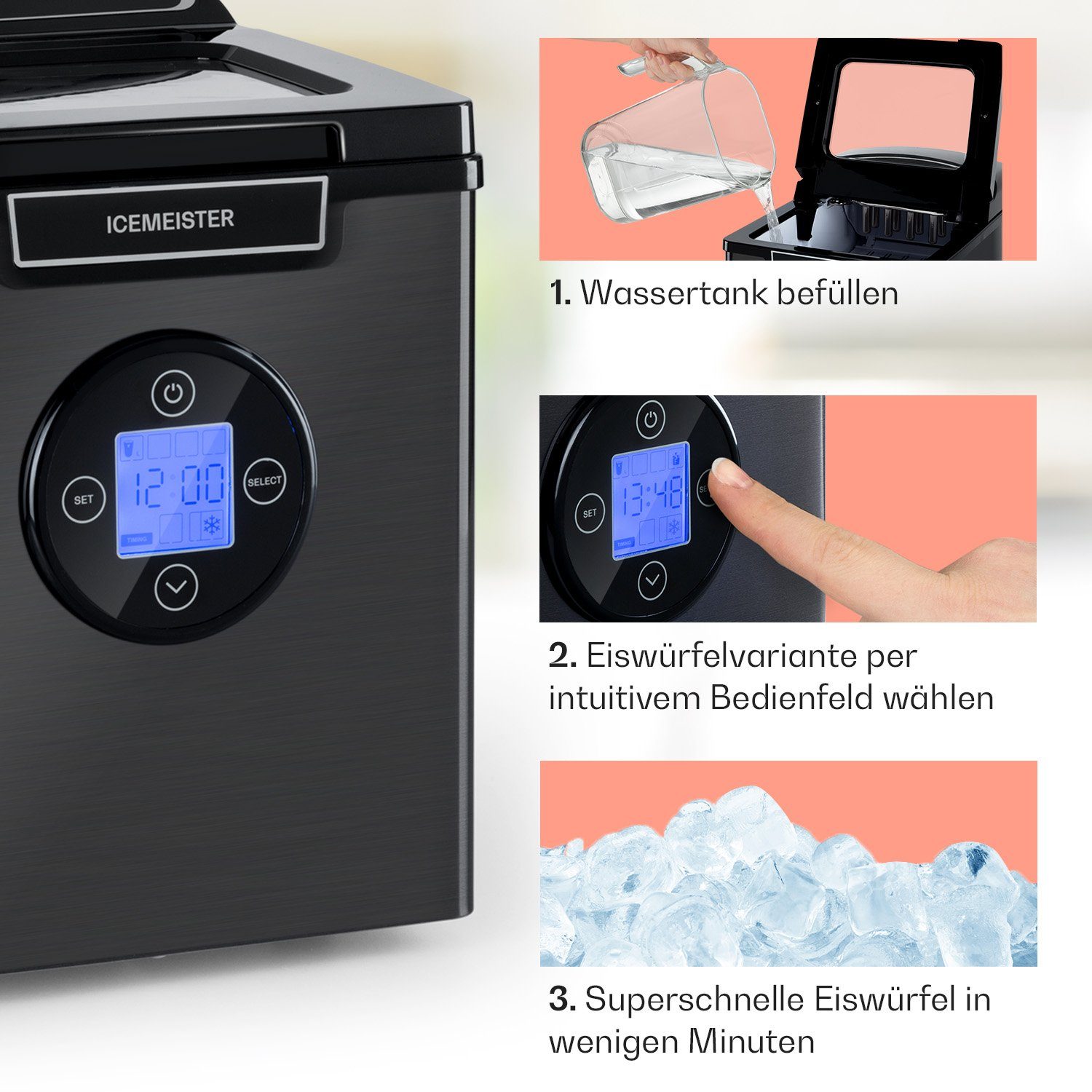 Klarstein Eiswürfelmaschine Icemeister 2G