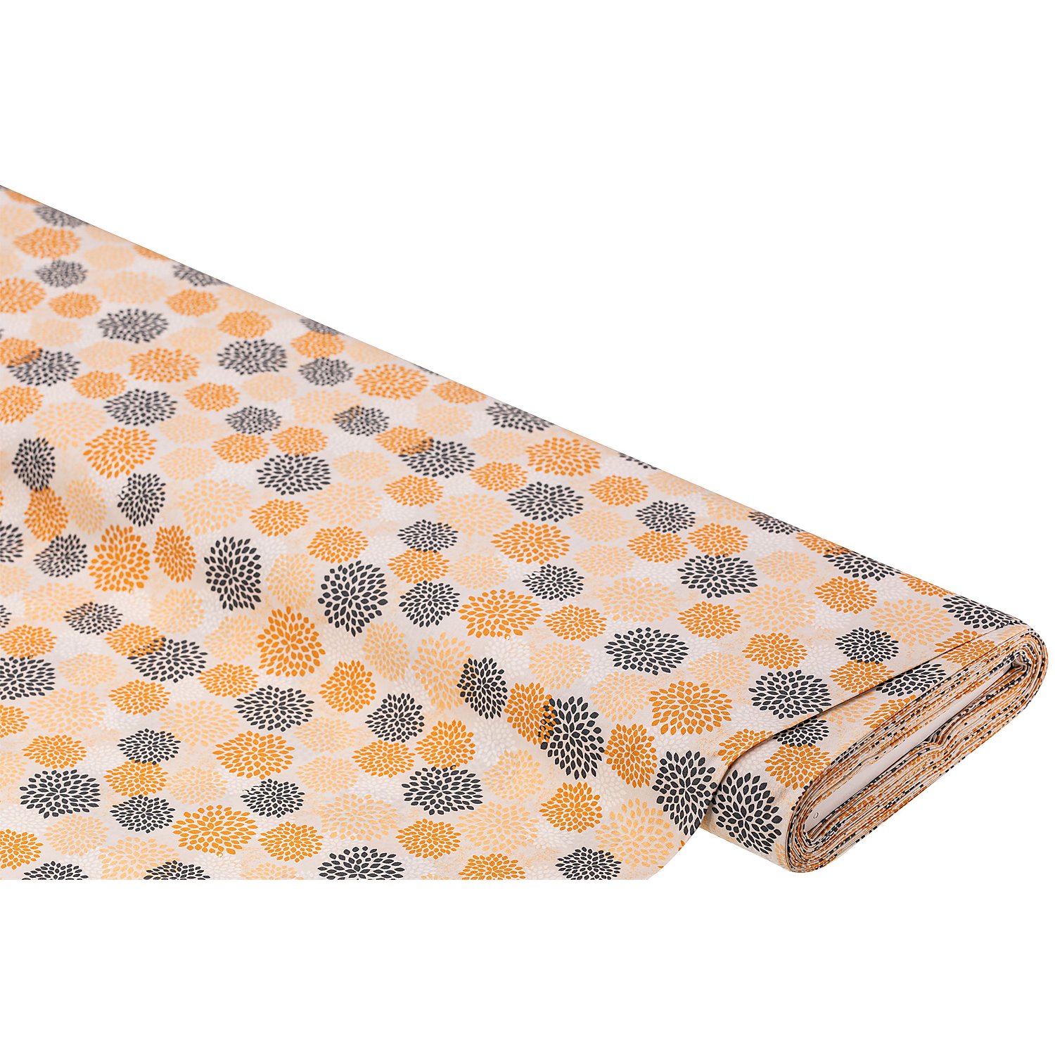 Baumwollstoff Blüten grafisch 