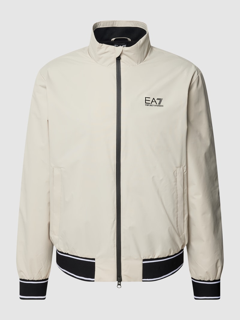 Blouson mit Stehkragen und Zweiwege-Reißverschluss in beige