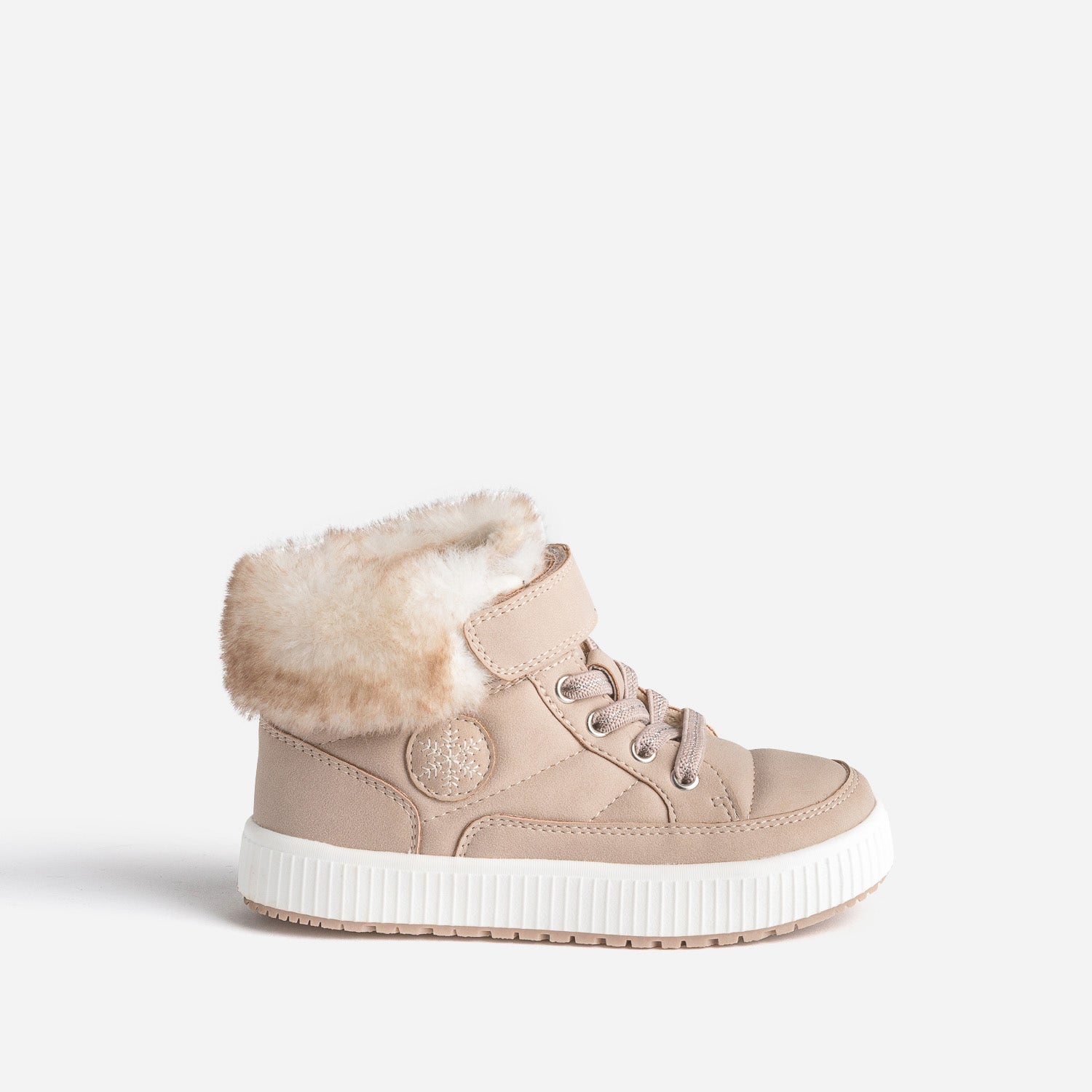 Basket BUGGY beige rosé fourrée