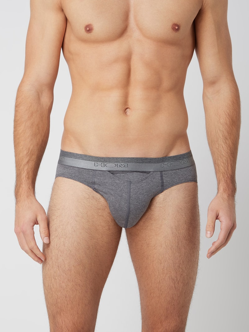 Slip mit Stretch-Anteil in anthrazit meliert