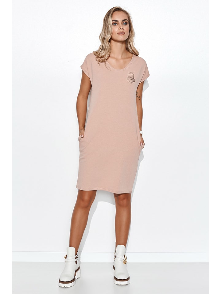Makadamia Kleid in Dunkelbeige günstig kaufen