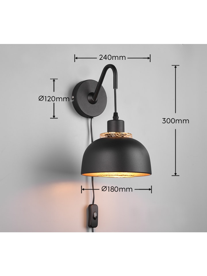 Reality Leuchten Wandleuchte PUNCH in schwarz matt günstig kaufen onesize