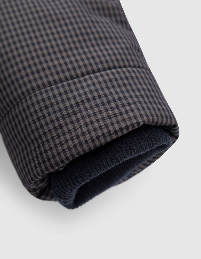 Trench doudoune marine nylon carreaux garçon