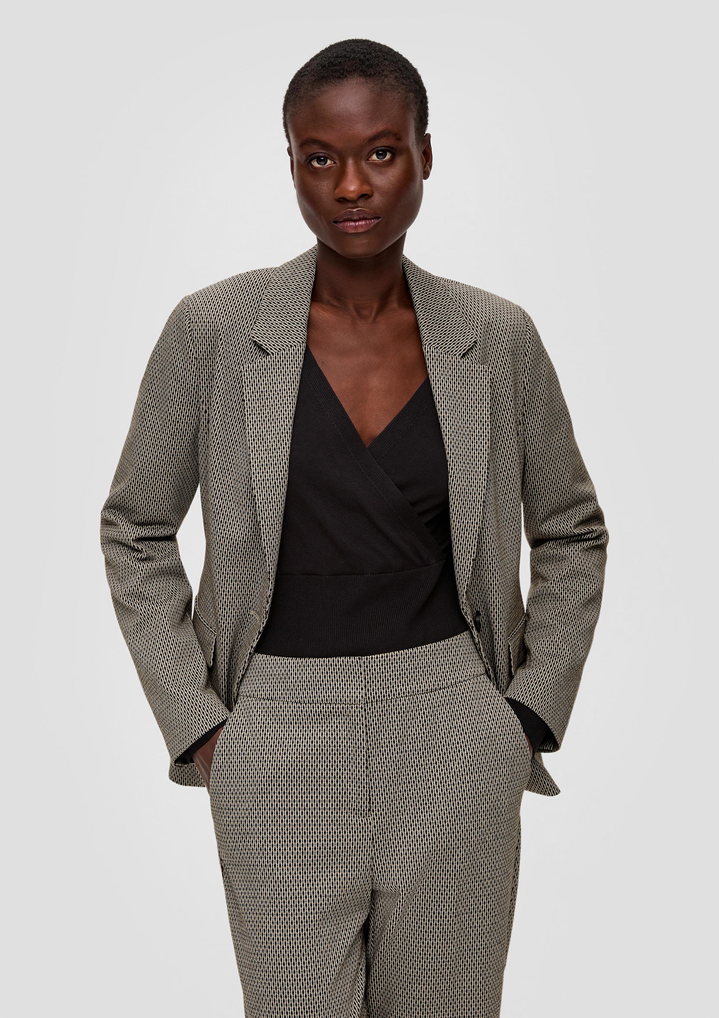 Jacquard-Blazer aus Viskosemix  2134000-99X4