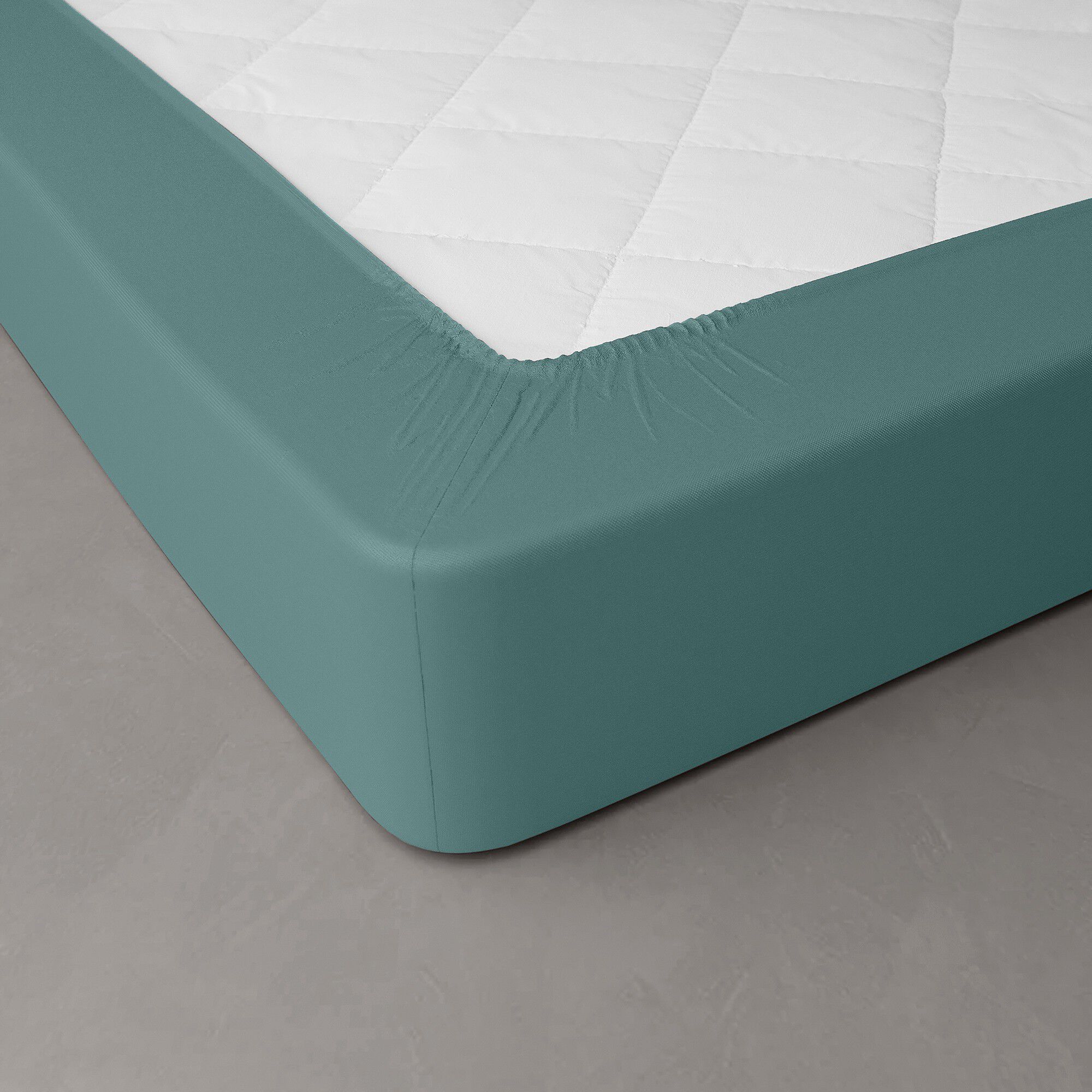 Drap-housse uni percale bonnets 40 cm