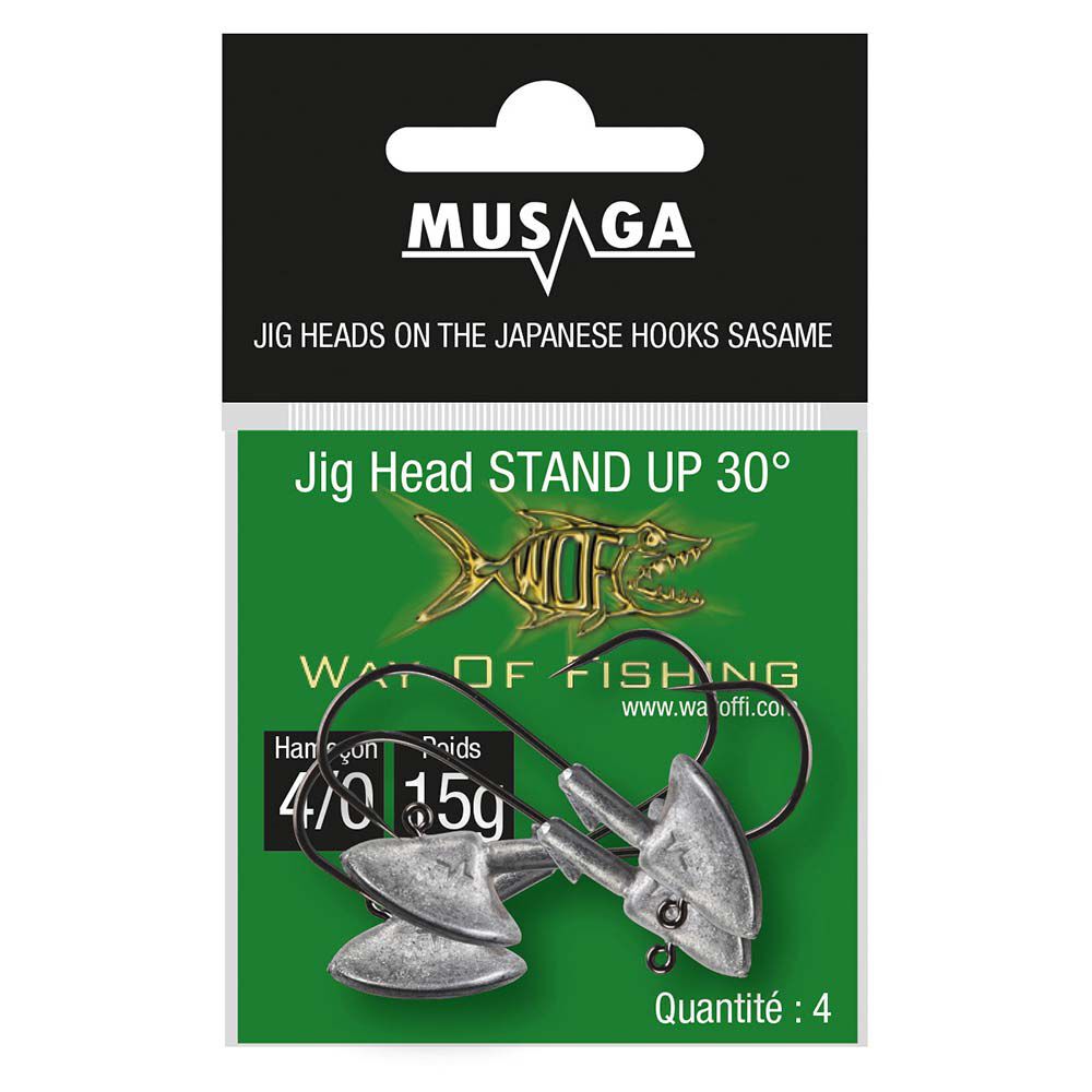 Musaga Jighead Stand Up 30° H2/0 Jigköpfe (x4)