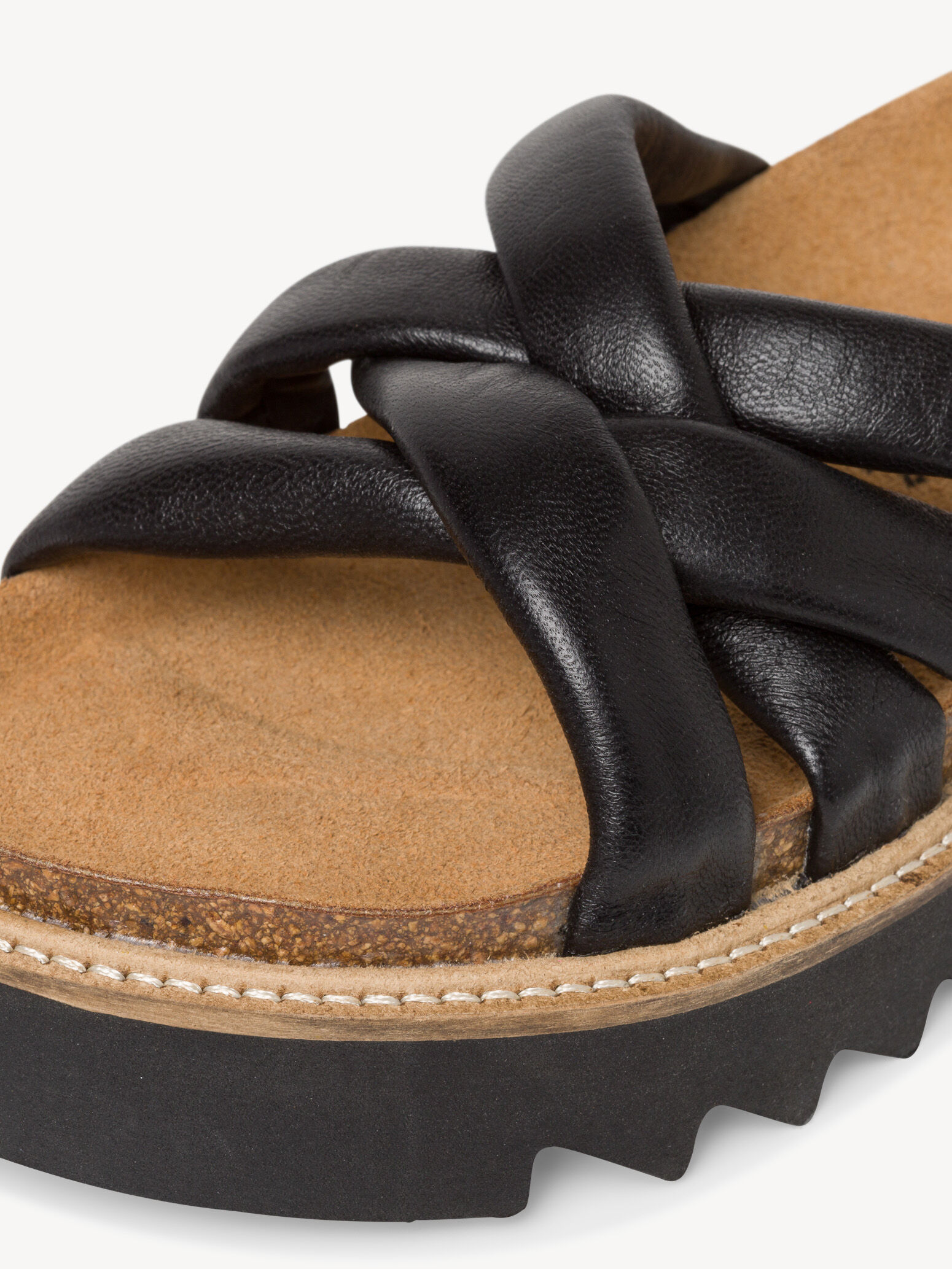 Mule en cuir - noir
