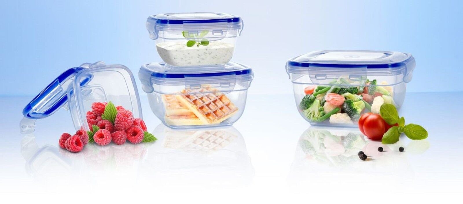 ALPFA Frischhaltedose Frischhaltedosen Set 4tlg. 802320 Gefrierdosen, (Spar-Set, 4er-Set), BPA-frei