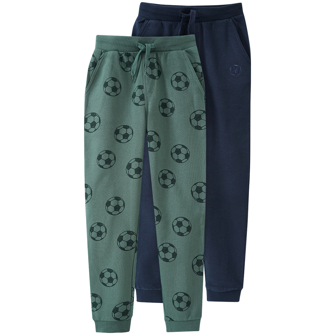 2 Jungen Jogginghosen mit Fußball-Print