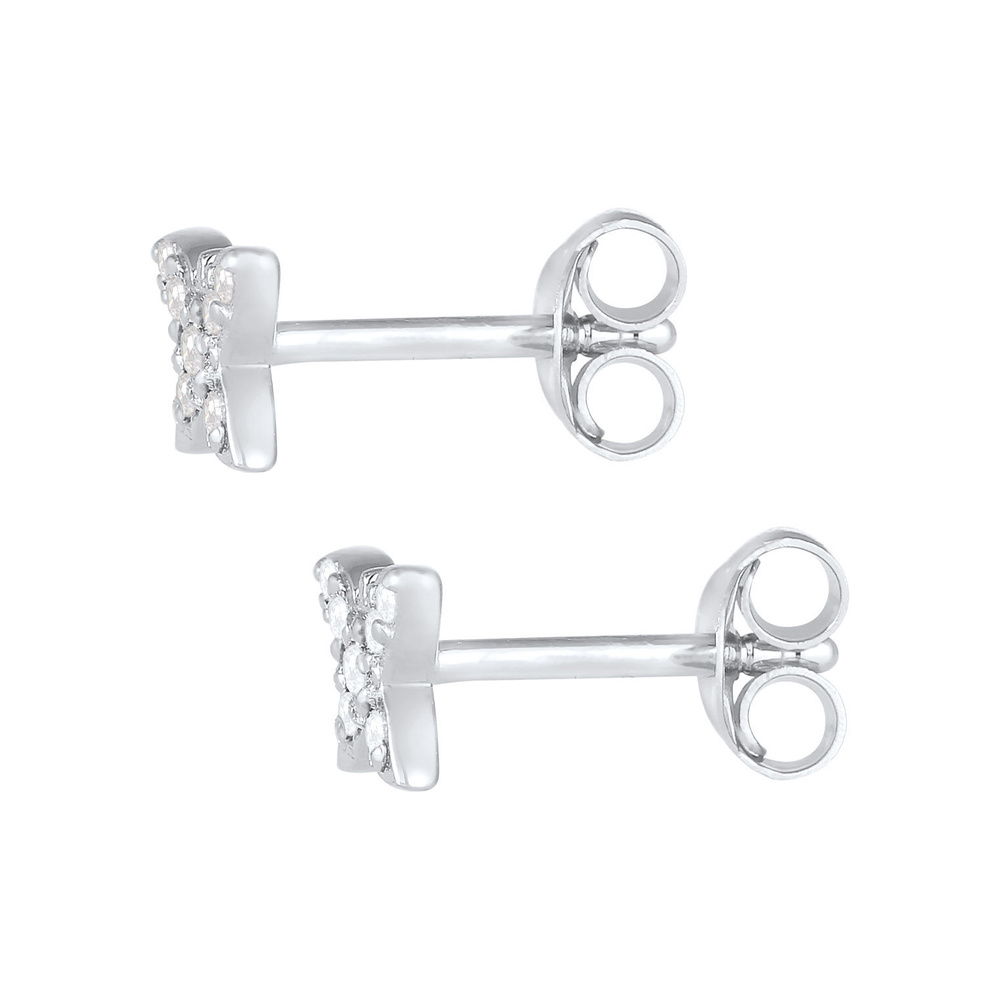 Elli Elli Boucles d'Oreilles Papillon d'enfant enjoué avec cristaux de zirconium en ar Boucles d'oreilles
