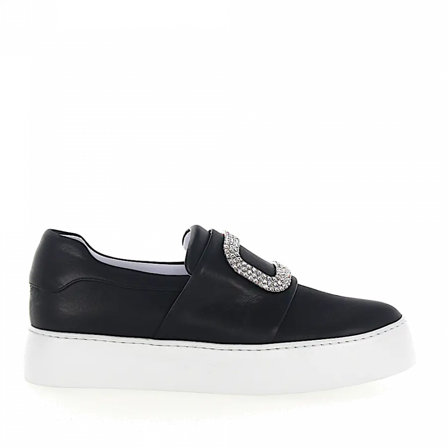 Truman's - Sneaker 8752 Kalbsleder Kristallverzierung schwarz - schwarz