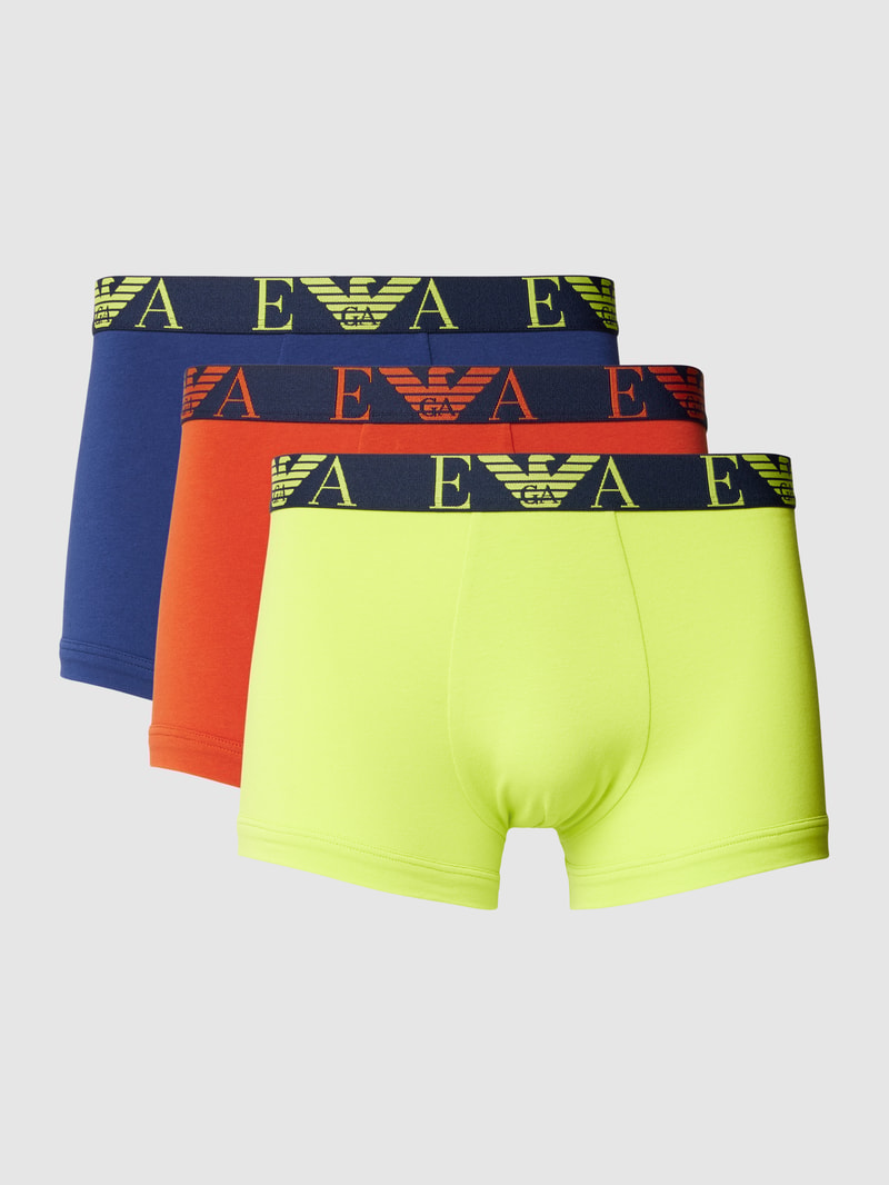 Trunks im unifarbenen Design im 3er-Pack in neon gelb