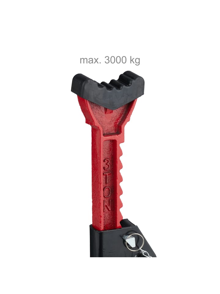 relaxdays 2 x Unterstellbock in Schwarz/ Rot günstig kaufen onesize