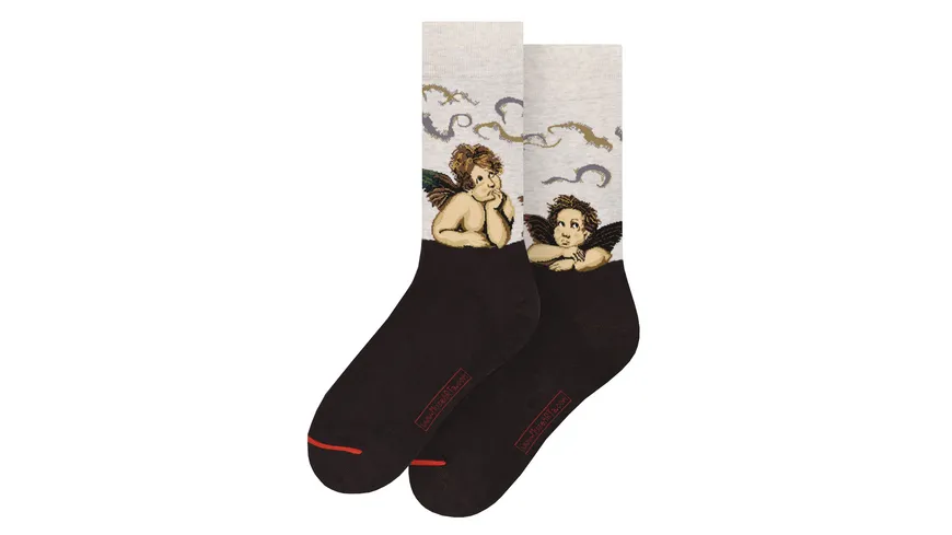 MuseARTa Unisex Socken Raphael Sanzio - Die Engel der Sixtina BEIGE